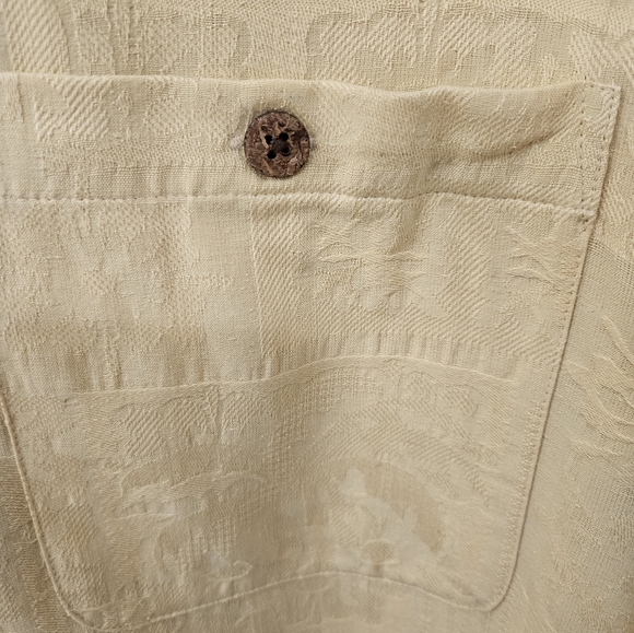 NWOT - Banana Cabana Yellow Silk Camp Shirt - Size L - Picture 3 of 8